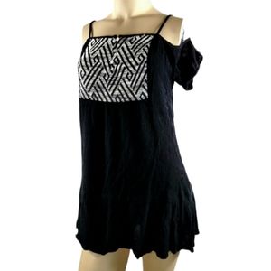 WEST 36TH Boho Embroidered Top Womens Medium